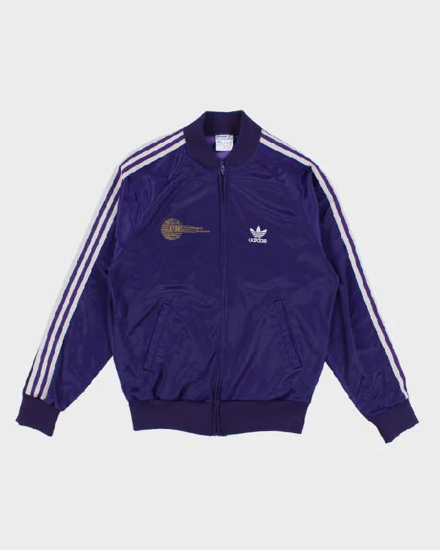 70s/80's Vintage Woman's Purple Adidas ATP Baseball Zip Up Track Jacket - M Lace Jacket Ribbed Jacket Sequined Jacket 70s/80's Vintage Woman's Purple Adidas ATP Baseball Zip Up Track Jacket - M Lace Jacket Ribbed Jacket Sequined Jacket
