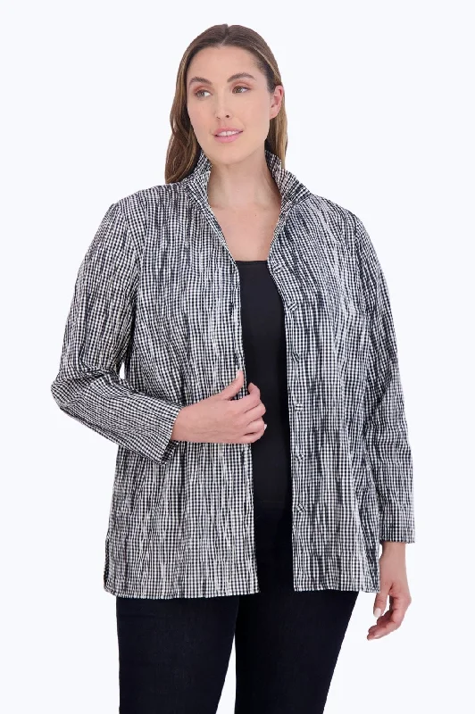 Carolina Plus Mini Gingham Crinkle Shirt Jacket Chenille Jacket Brocade Jacket Lace Jacket Carolina Plus Mini Gingham Crinkle Shirt Jacket Chenille Jacket Brocade Jacket Lace Jacket