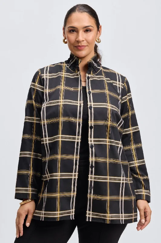 Carolina Plus No Iron Gold & Silver Lurex Plaid Shirt Jacket Striped Jacket Polka Dot Jacket Floral Jacket Carolina Plus No Iron Gold & Silver Lurex Plaid Shirt Jacket Striped Jacket Polka Dot Jacket Floral Jacket