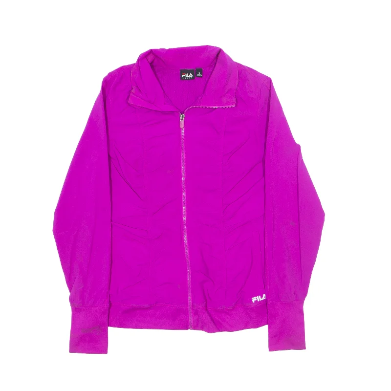 FILA Sport Ruched Track Jacket Pink Womens S Fitted Jacket Loose Jacket Oversized Jacket FILA Sport Ruched Track Jacket Pink Womens S Fitted Jacket Loose Jacket Oversized Jacket