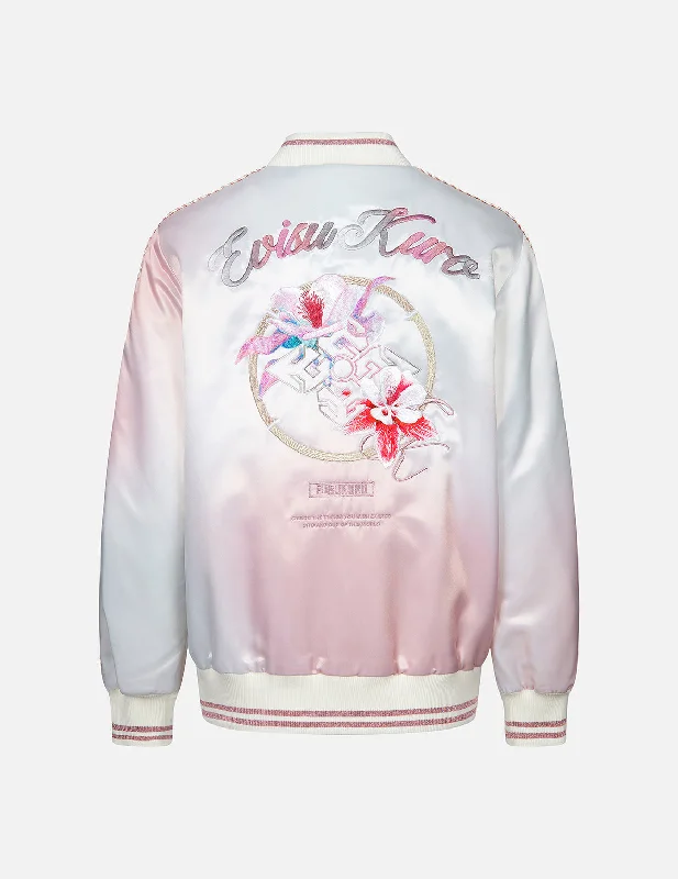Floral Kamon Embroidery Oversized Souvenir Jacket Striped Jacket Polka Dot Jacket Floral Jacket Floral Kamon Embroidery Oversized Souvenir Jacket Striped Jacket Polka Dot Jacket Floral Jacket