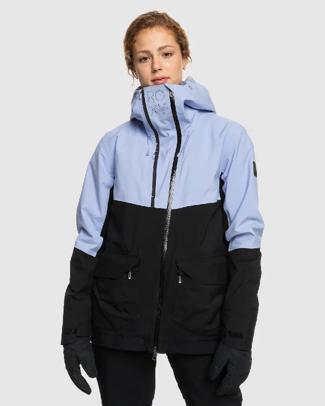 Womens Gore-Tex Stretch Purelines Jk Snowboard Jacket A-Line Jacket Boat Neck Shawl Collar Womens Gore-Tex Stretch Purelines Jk Snowboard Jacket A-Line Jacket Boat Neck Shawl Collar