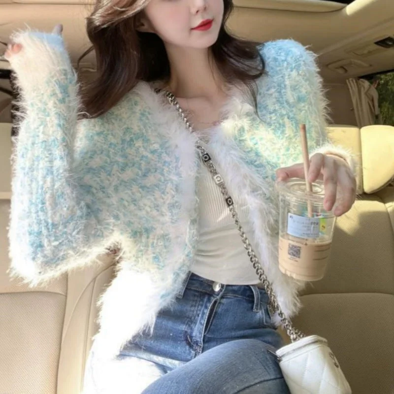 NiDELL French Style Imitation Mink Jacket Long-Sleeved Tassel Fresh Sweet Knitted Cardigan Top Female . New Autumn and Winter Sweaters Corduroy Jacket Velvet Jacket Brocade Jacket NiDELL French Style Imitation Mink Jacket Long-Sleeved Tassel Fresh Sweet Knitted Cardigan Top Female . New Autumn and Winter Sweaters Corduroy Jacket Velvet Jacket Brocade Jacket