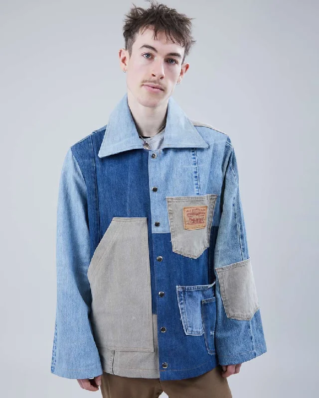 Rokit Originals Reworked Denim Unisex Jacket - M Nylon Jacket Polyester Jacket Spandex Jacket Rokit Originals Reworked Denim Unisex Jacket - M Nylon Jacket Polyester Jacket Spandex Jacket