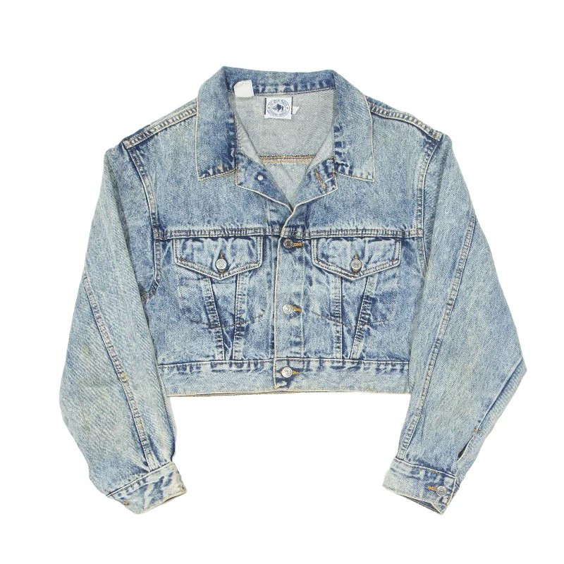 THE GREAT PLAINS Acid Wash Denim Jacket Blue 90s Womens L Rayon Jacket Velvet Jacket Corduroy Jacket THE GREAT PLAINS Acid Wash Denim Jacket Blue 90s Womens L Rayon Jacket Velvet Jacket Corduroy Jacket