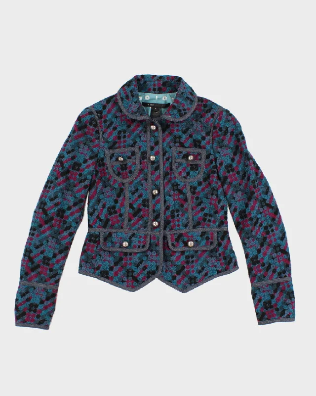 Vintage Marc Jacobs Patterned Button up Jacket - XS Hooded Jacket Caped Jacket Shawl Collar Jacket Vintage Marc Jacobs Patterned Button up Jacket - XS Hooded Jacket Caped Jacket Shawl Collar Jacket
