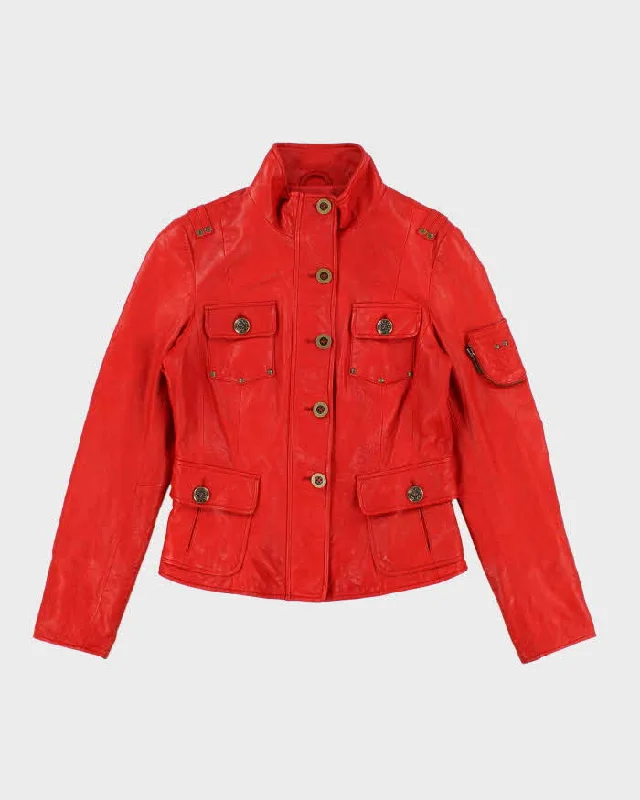 Vintage Women's Red Danier Leather Jacket - S Mesh Jacket Canvas Jacket Denim Jacket Vintage Women's Red Danier Leather Jacket - S Mesh Jacket Canvas Jacket Denim Jacket