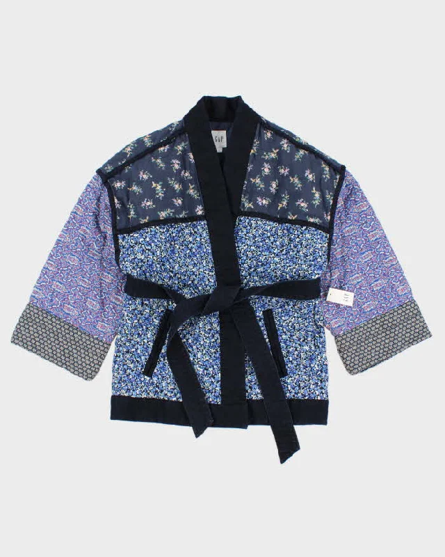 Women's Blue Gap Quilted Kimono Style Jacket - M Collared Jacket Crew Neck Jacket Turtle Neck Jacket Women's Blue Gap Quilted Kimono Style Jacket - M Collared Jacket Crew Neck Jacket Turtle Neck Jacket