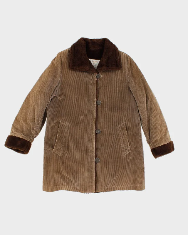 Women's Brown London Fog Corduroy Jacket - M Snapped Jacket Toggled Jacket Drawstring Jacket Women's Brown London Fog Corduroy Jacket - M Snapped Jacket Toggled Jacket Drawstring Jacket