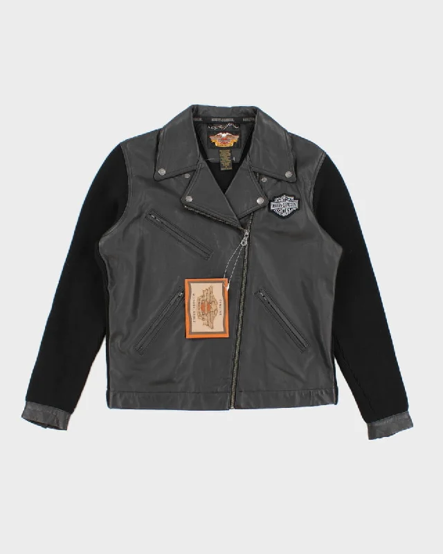 Women's Harley Davidson Leather & Knit Jacket - S Quilted Jacket Puffer Jacket Insulated Jacket Women's Harley Davidson Leather & Knit Jacket - S Quilted Jacket Puffer Jacket Insulated Jacket
