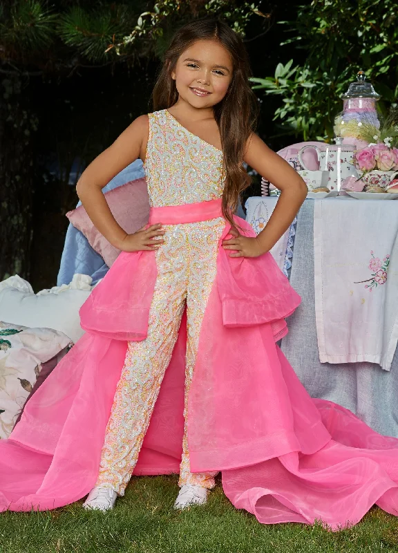 Ashley Lauren Kids 8065 Size 6, 8 Royal Tiered Organza Overskirt Girls Pageant Wear Fun Fashion tulle skirt dreamy