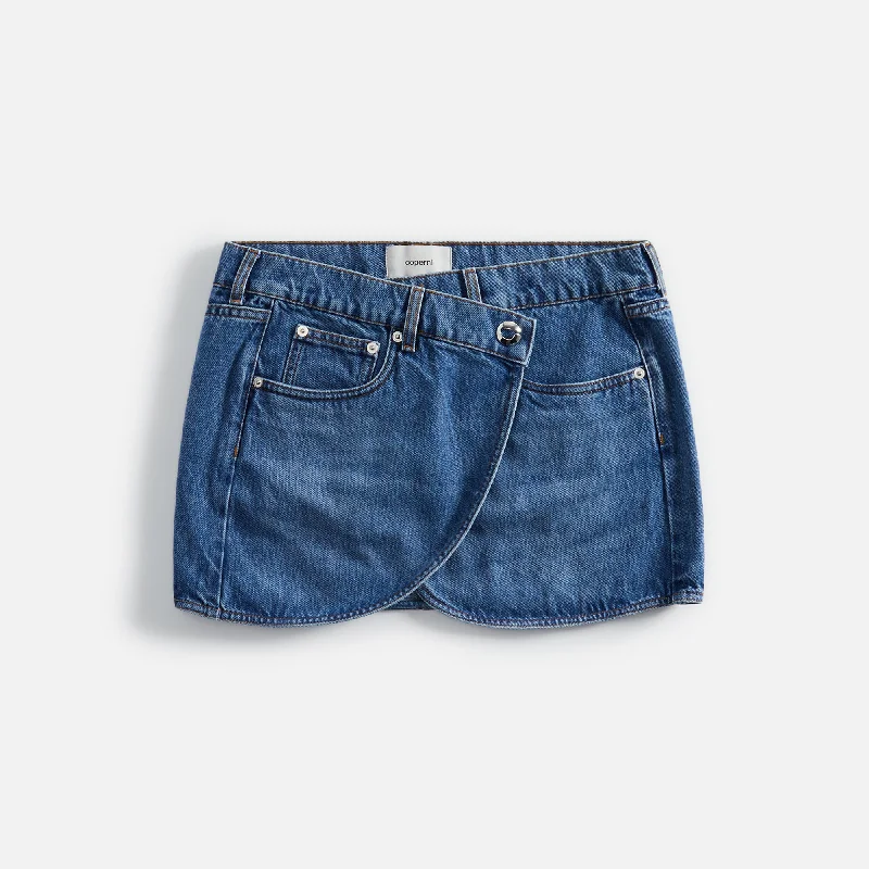 Coperni Denim Mini Skirt - Washed Blue silk skirt smooth