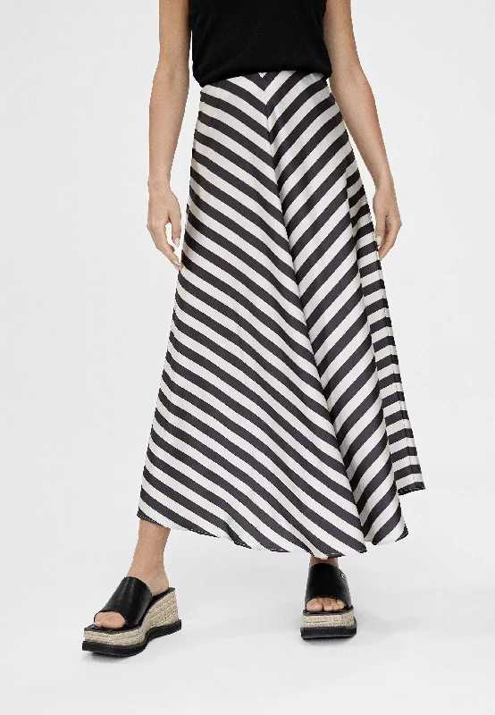 Striped midi skirt boho skirt vibe