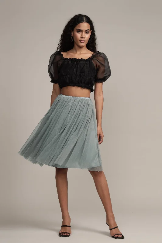 Valentina Skirt in Teal Grey corduroy skirt durable