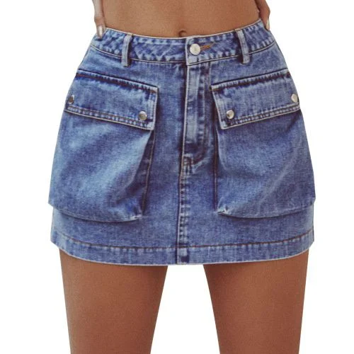 Women High Waist Denim Skirt high waist skirt